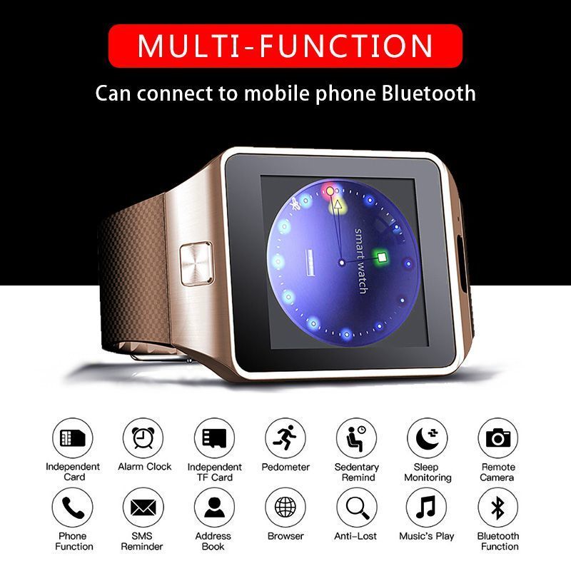 DZ09 Bluetooth Smartwatch with SIM Card, Camera & Fitness Tracking