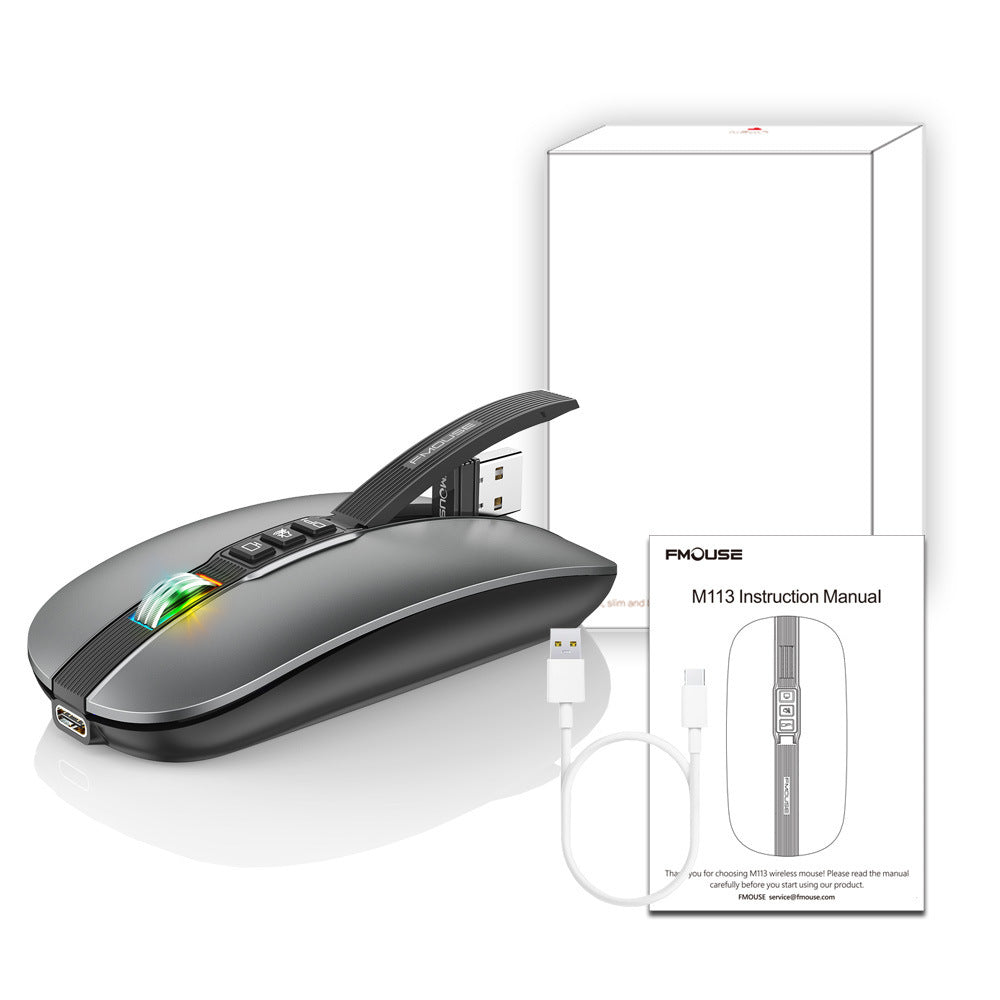 M113 Dual-Mode Wireless Rechargeable Mouse – Bluetooth 5.1 & 2.4GHz