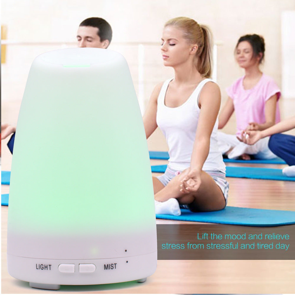 120ml Ultrasonic Aroma Diffuser & Humidifier with 7-Color LED Mood Light