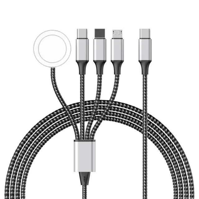 4-in-1 Fast Charging Cable with Wireless Watch Charger