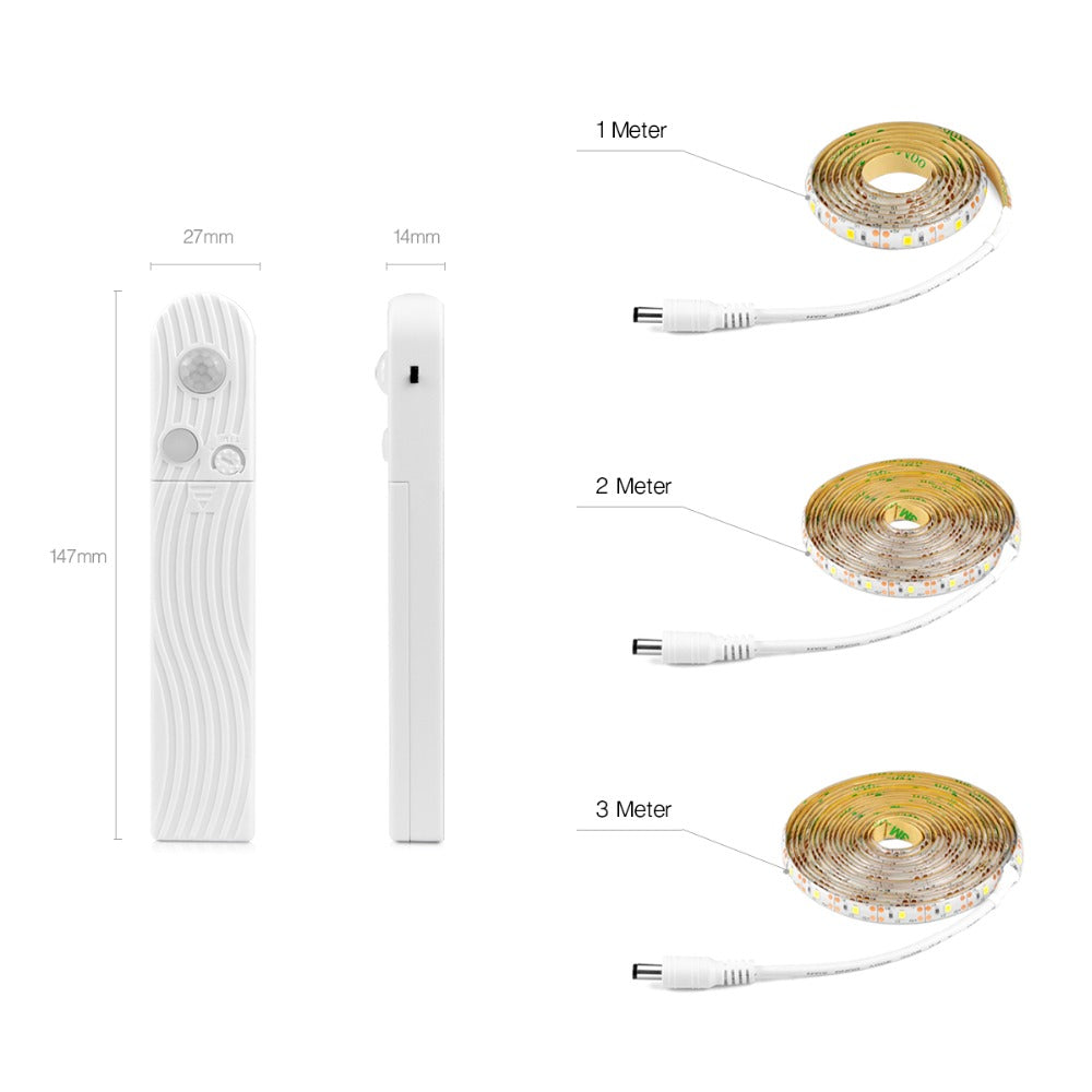 PIR Motion Sensor LED Strip Light – Under Cabinet, Stairs & Closet