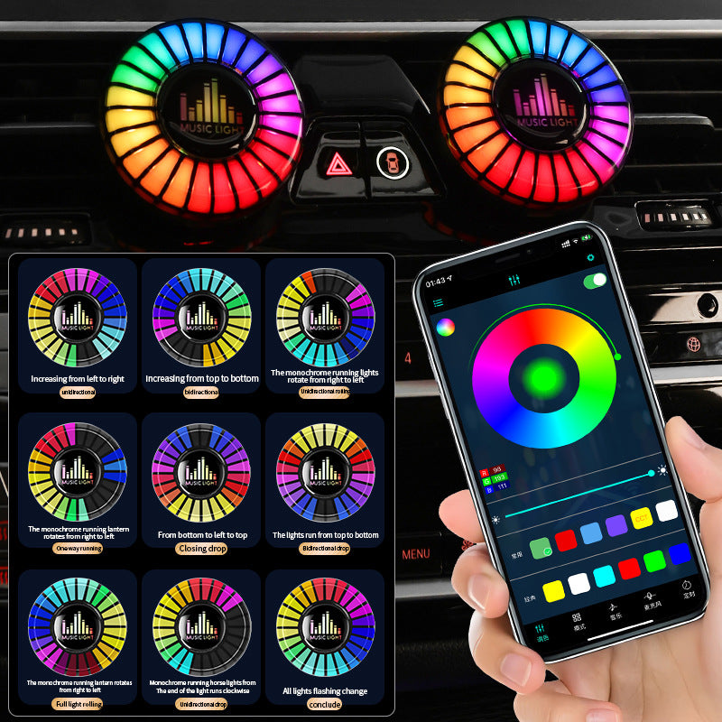 Smart RGB Car Vent Aroma Diffuser – Music Sync Ambient Light