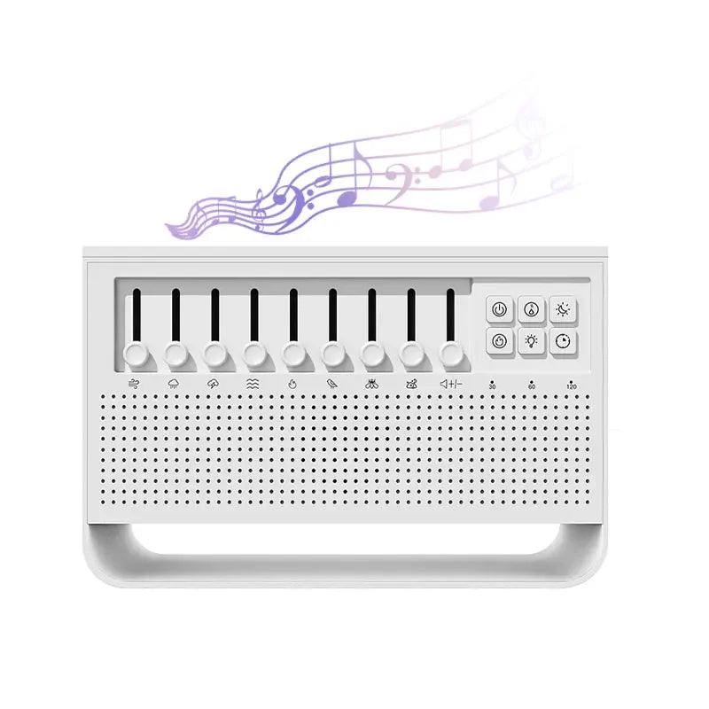 8-in-1 White Noise Bluetooth Speaker & Flame Humidifier