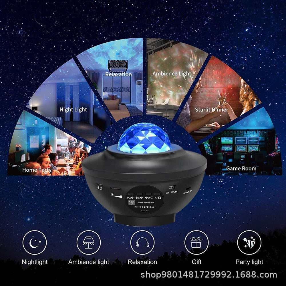 Starry Sky Galaxy Projector with Bluetooth Speaker & Remote