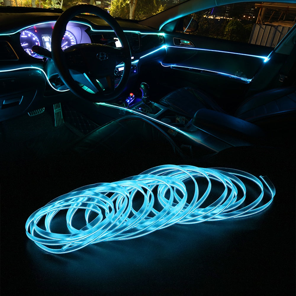 5M Neon EL Car Interior Ambient Light Strip