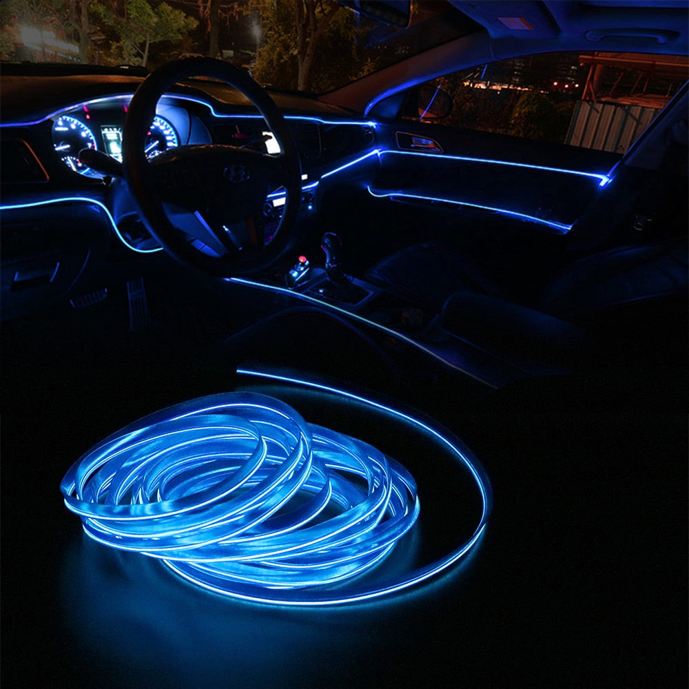 5M Neon EL Car Interior Ambient Light Strip