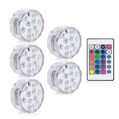 RGB Waterproof Submersible LED Lights with Remote Control