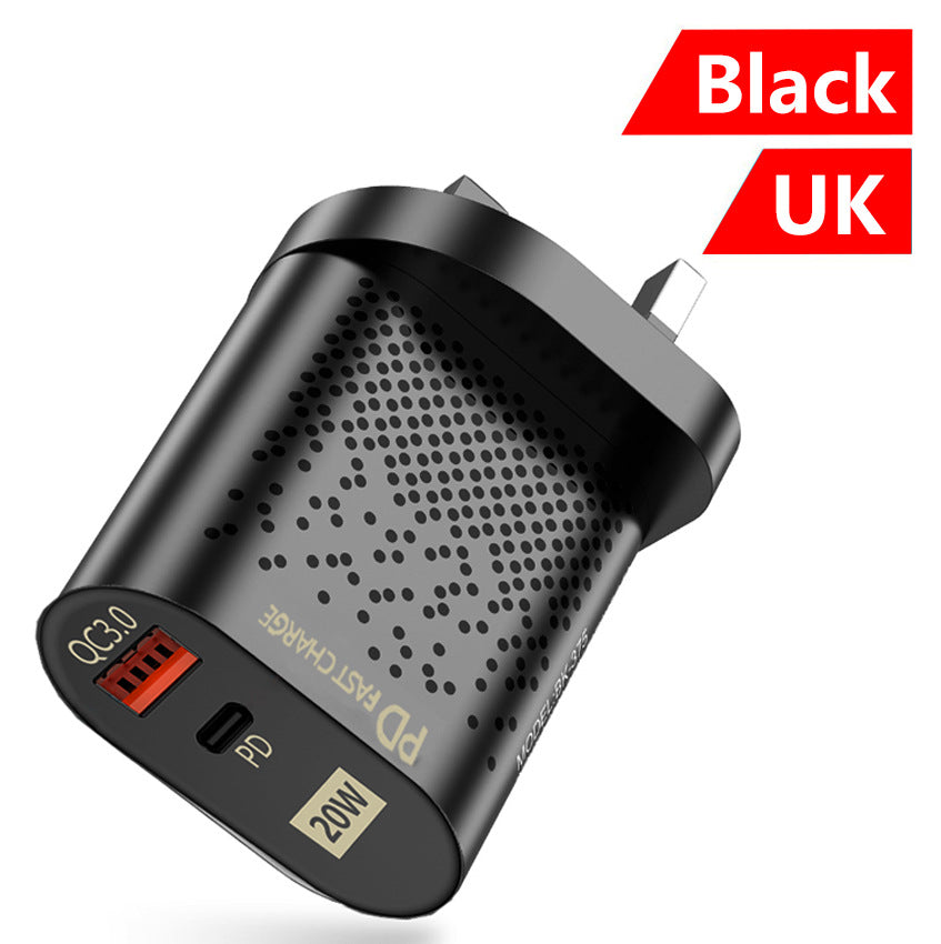 20W PD & QC 3.0 Dual-Port Fast Charger
