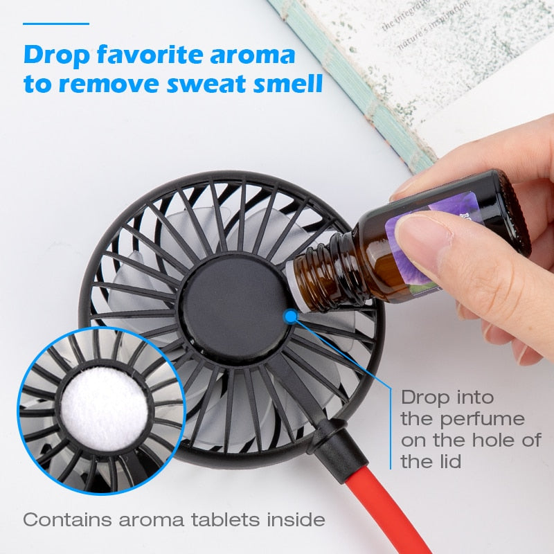 Rechargeable 2-in-1 Neck & Desk Cooling Fan