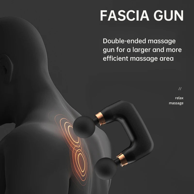 Dual-Head Rechargeable Massage Gun – 5-Speed Muscle Massager