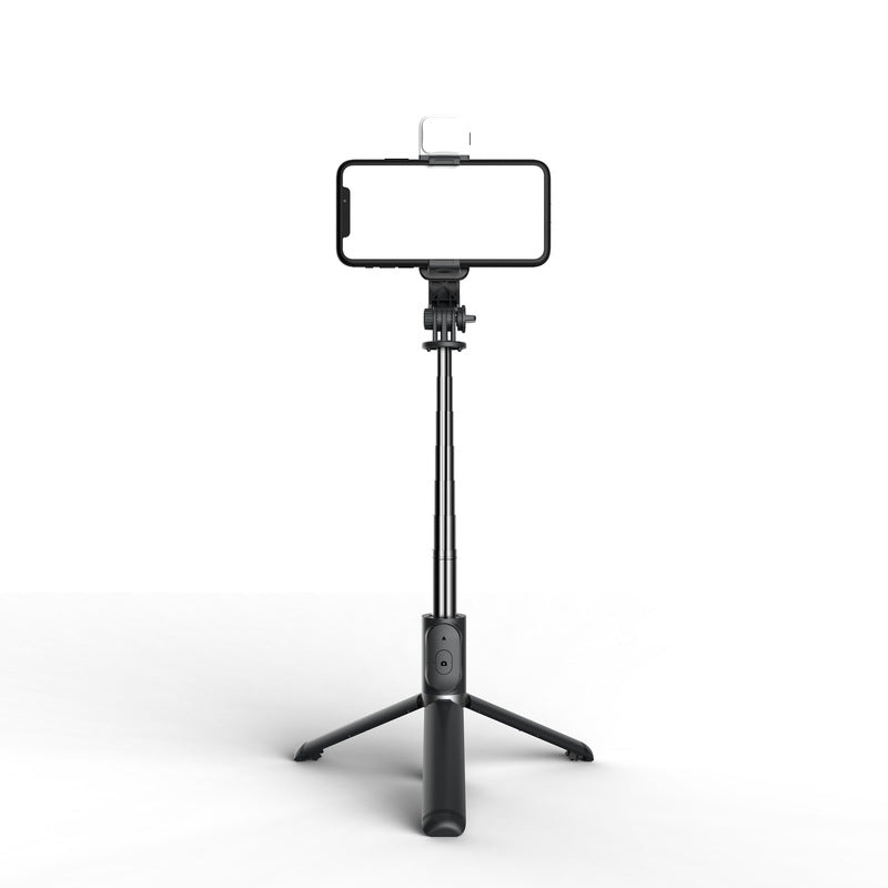 Q02S Bluetooth Selfie Stick Tripod with LED Fill Light