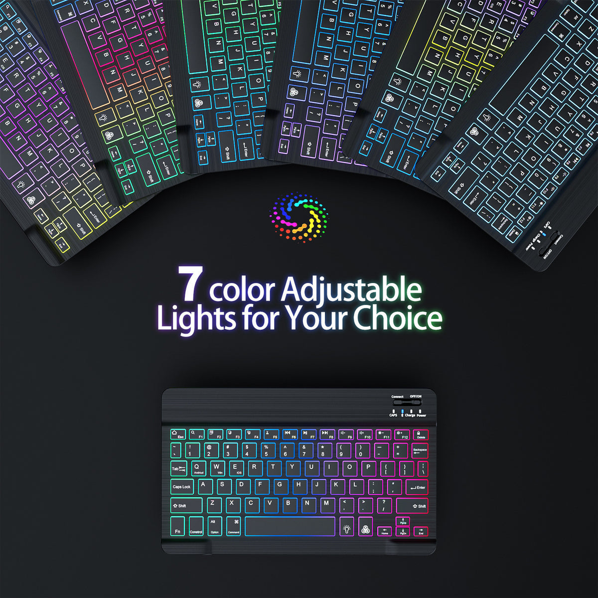 RGB Bluetooth Keyboard & Mouse Set – Rechargeable Wireless Tablet Keyboard