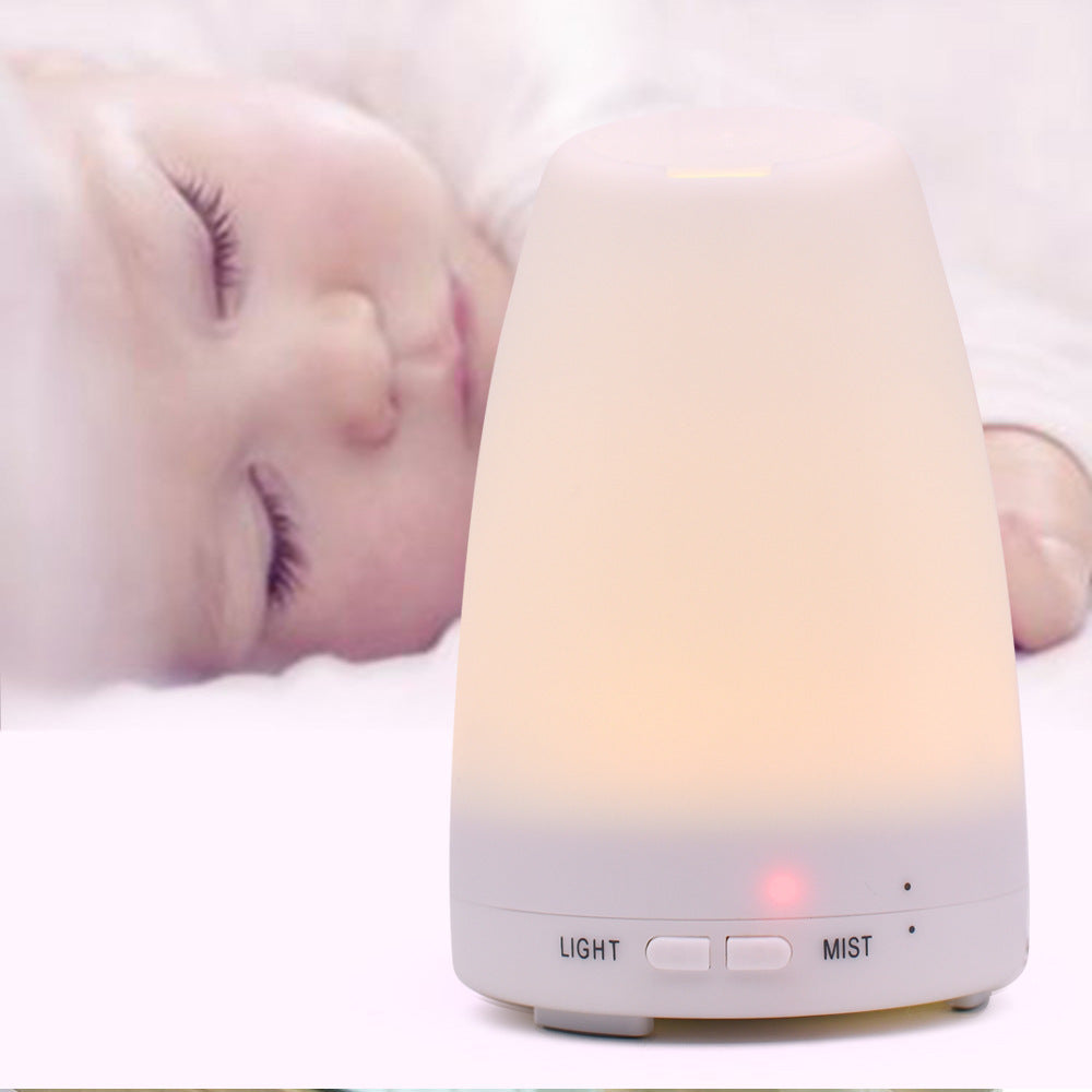 120ml Ultrasonic Aroma Diffuser & Humidifier with 7-Color LED Mood Light
