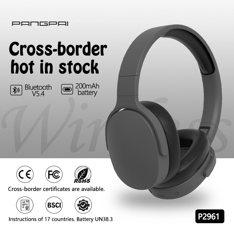 Wireless Bluetooth 5.4 Over-Ear Headphones with Deep Bass