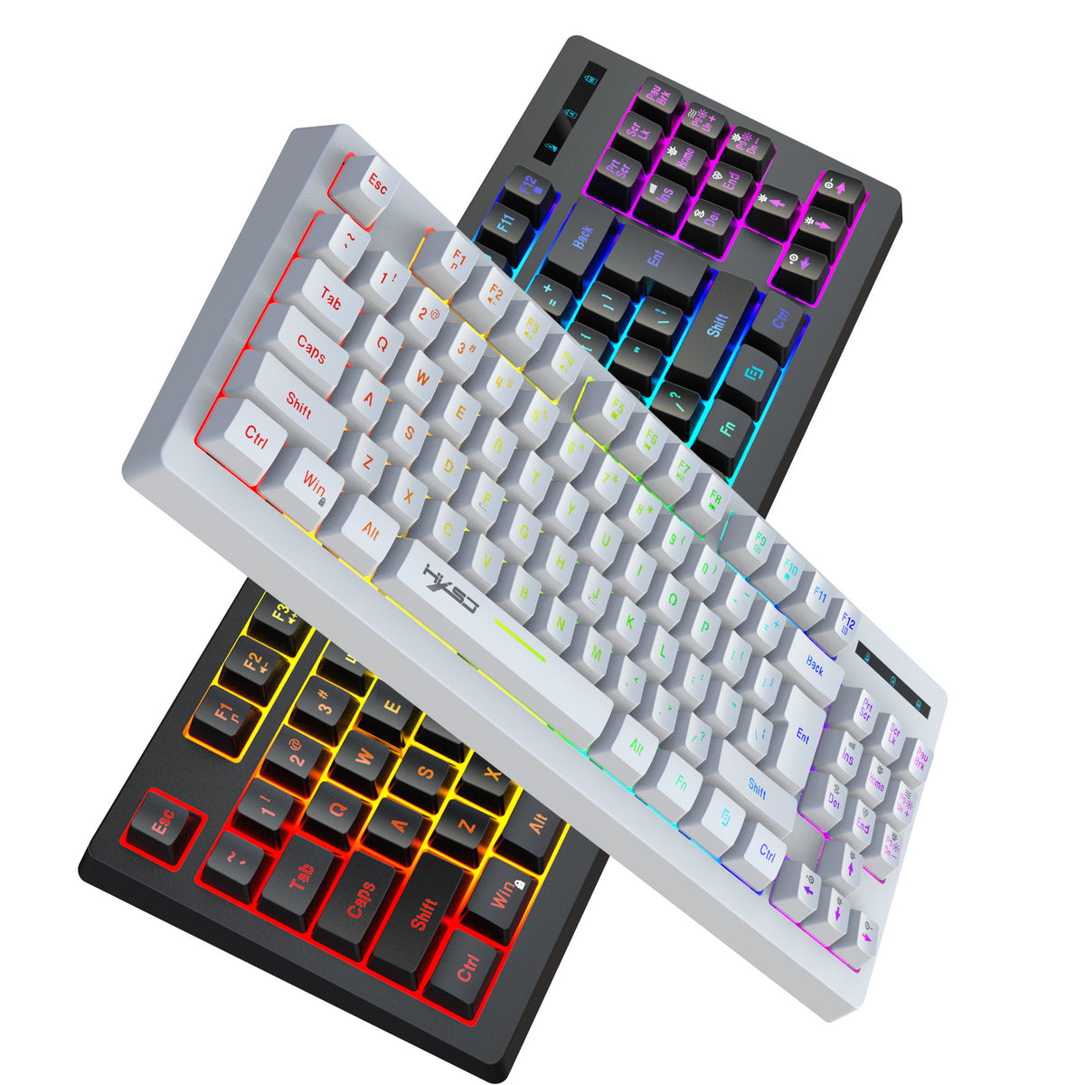 L100 87-Key RGB Wireless Gaming Keyboard – 2.4GHz Rechargeable