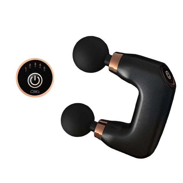 Dual-Head Rechargeable Massage Gun – 5-Speed Muscle Massager