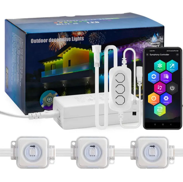 Permanent RGBIC Outdoor Eave Lights – App & Voice Control
