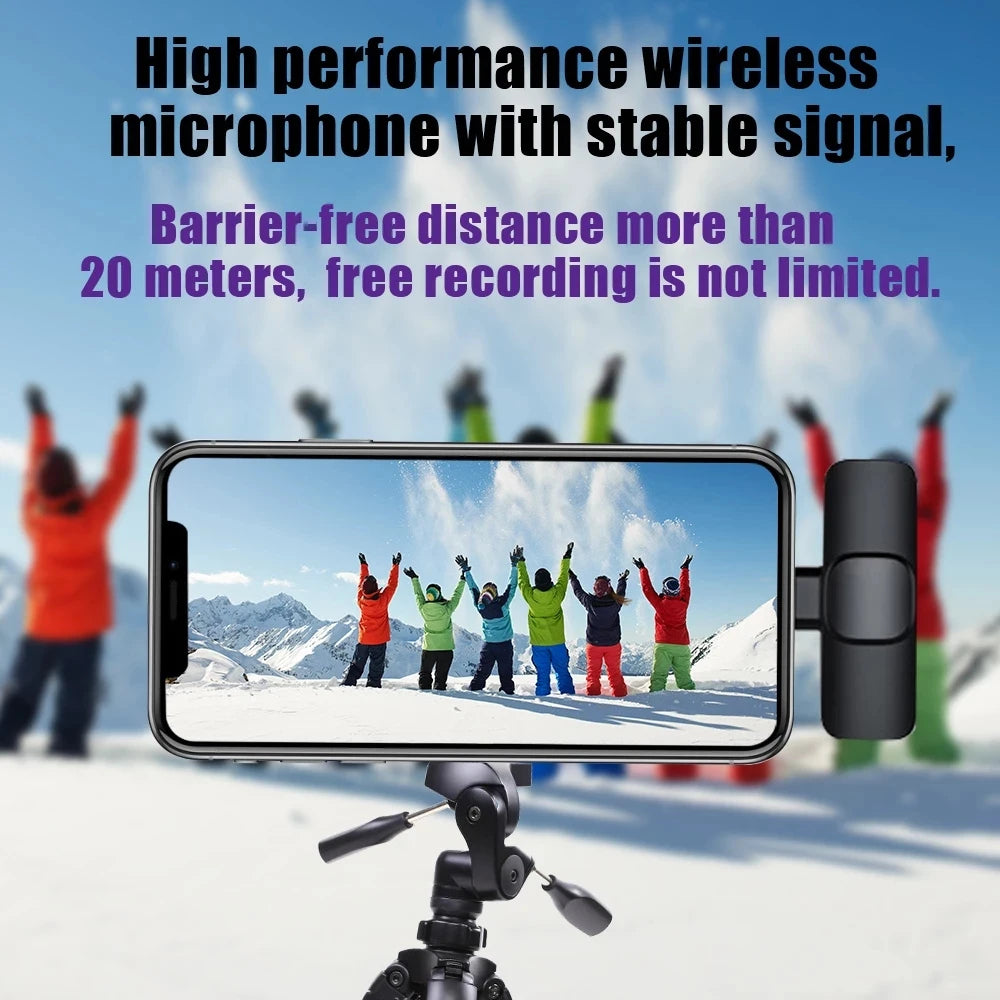 Wireless Lavalier Microphone for Phone – Plug & Play Clip-On Mic