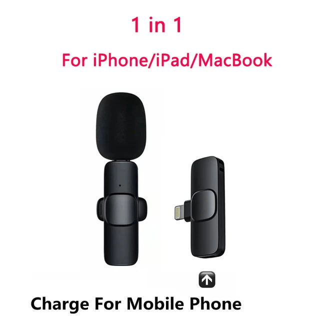 Wireless Lavalier Microphone for Phone – Plug & Play Clip-On Mic