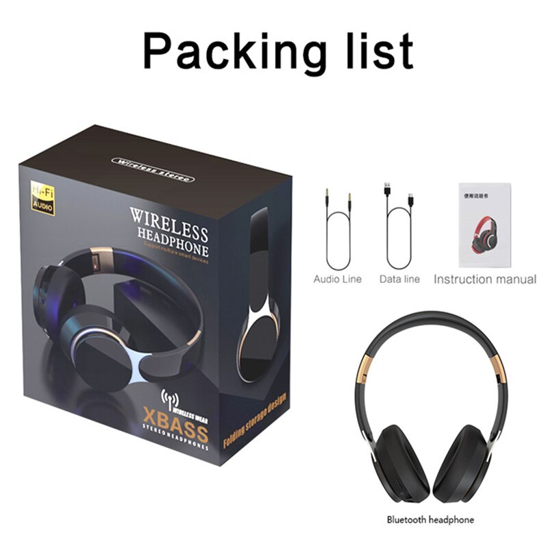 Tourya T7 Wireless Bluetooth Headphones – Foldable Over-Ear Headset with Deep Bass