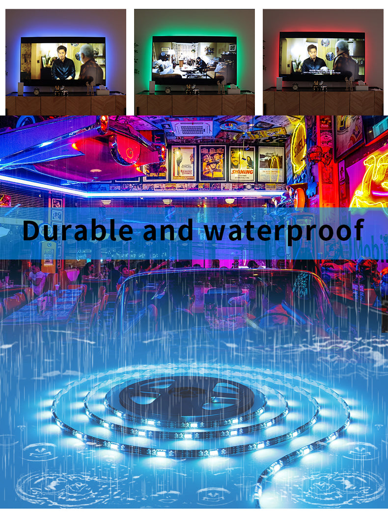 USB RGB LED TV Backlight Strip – Waterproof 5050 with 24-Key Remote