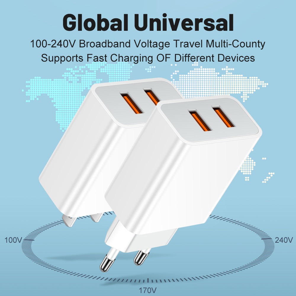 Dual USB 2.4A Fast Charging Wall Charger
