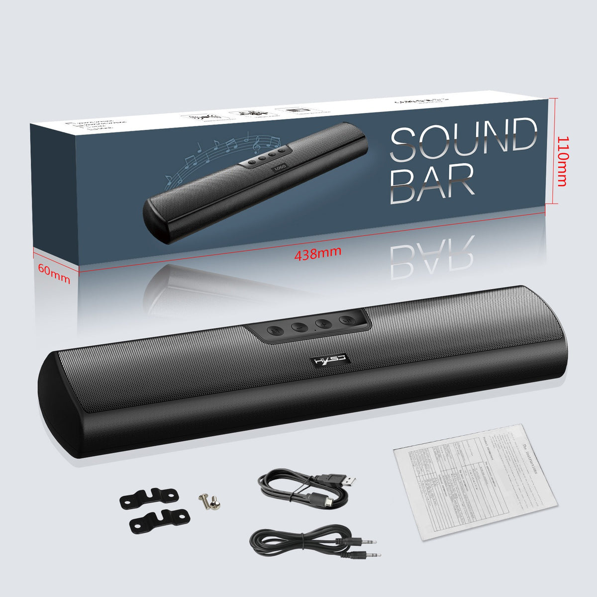 Q3 Desktop & Wall-Mounted Soundbar Speaker