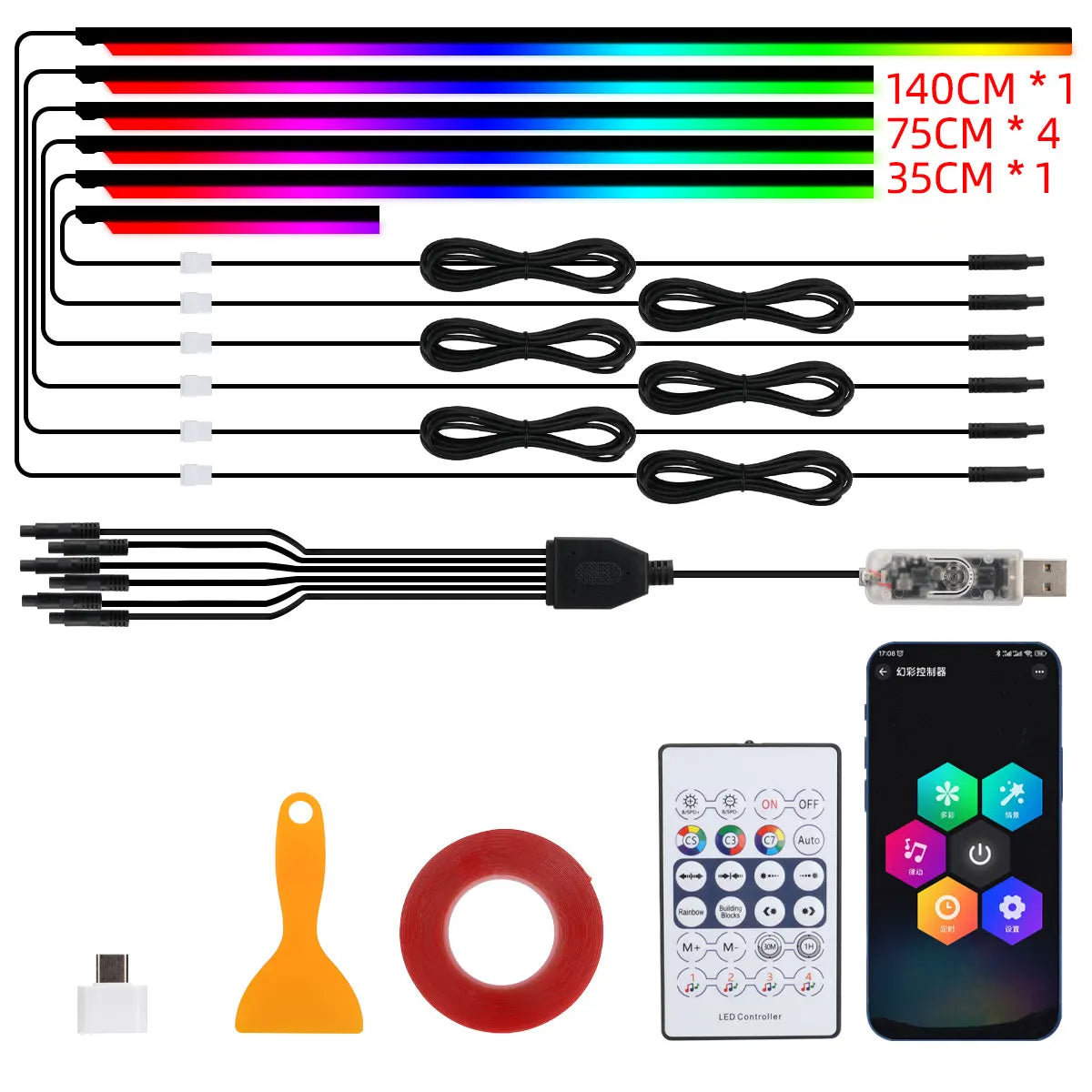 RGB Symphony Acrylic Car Interior Ambient Lights