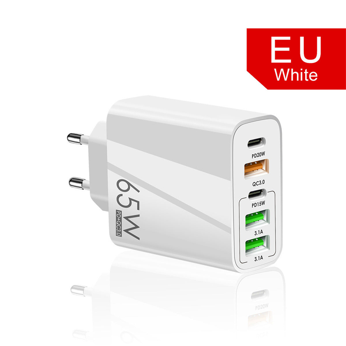 65W 5-Port USB Fast Charging Adapter – PD & QC 3.0