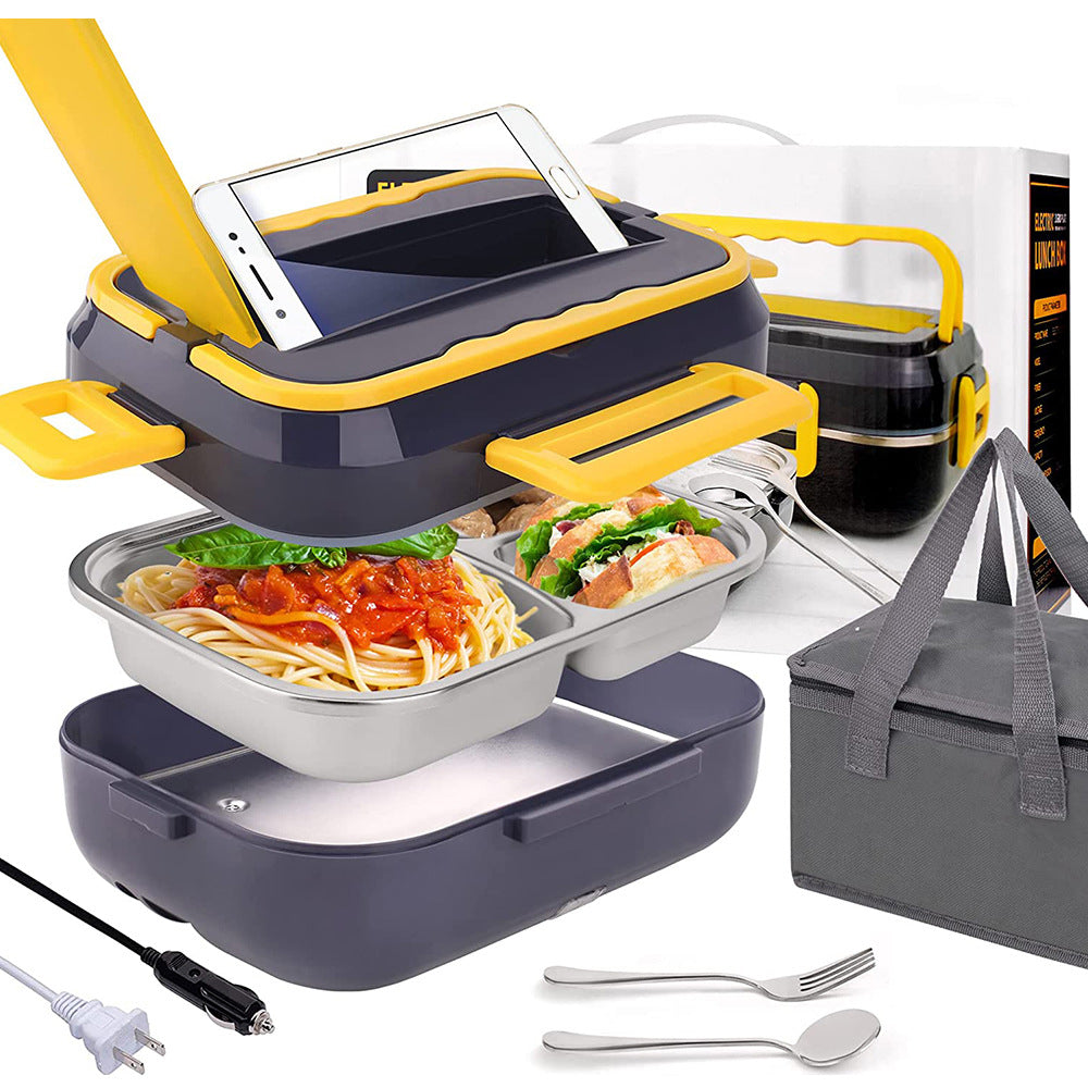 1.5L Portable Electric Heated Lunch Box – 304 Stainless Steel Food Warmer