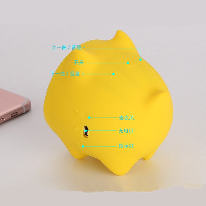 Cute Cartoon Mini Bluetooth Speaker with TWS