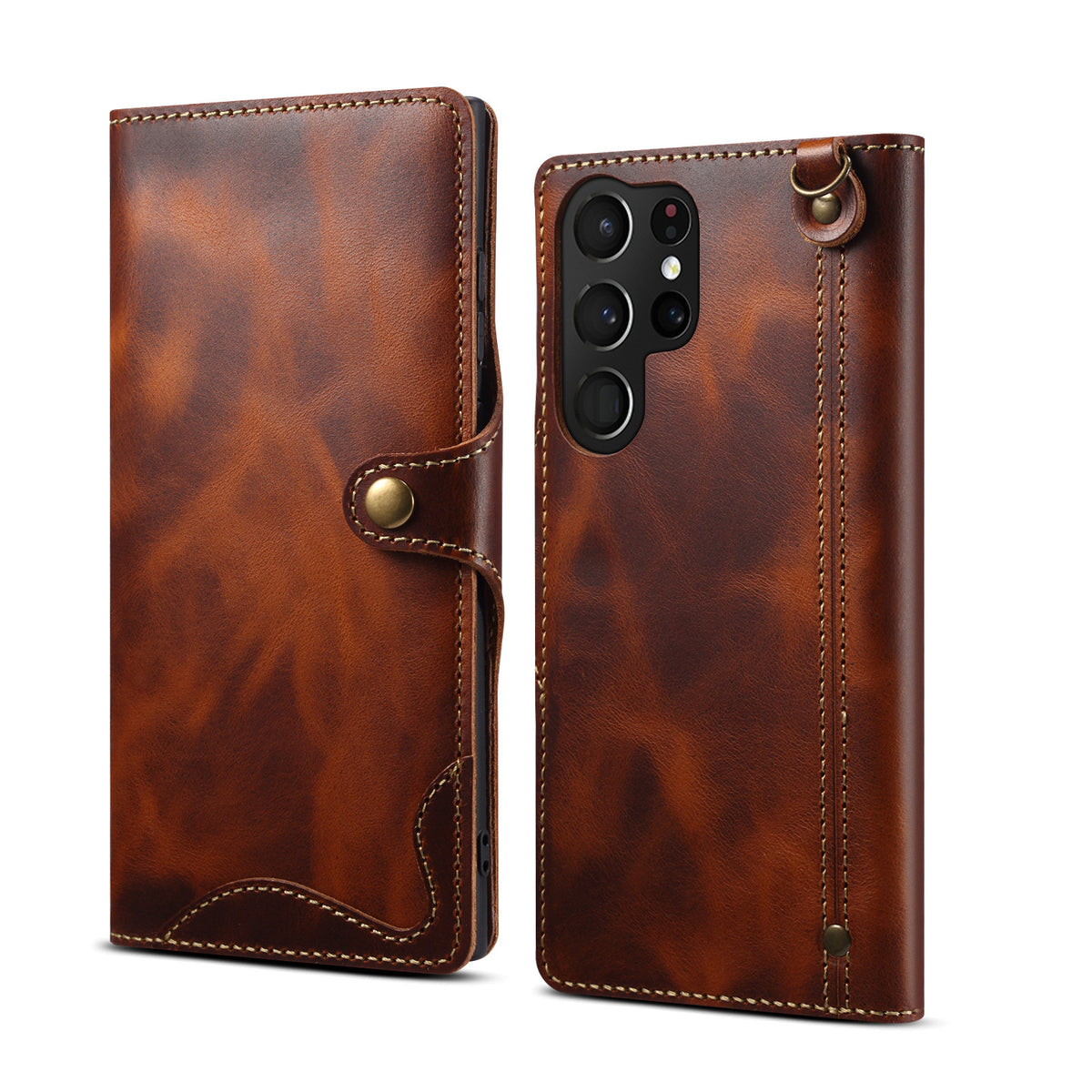 Retro Leather Wallet Case for Samsung Galaxy