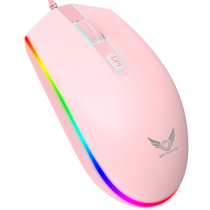 RGB Wired Gaming Mouse – 1600 DPI Ergonomic USB Optical Mouse