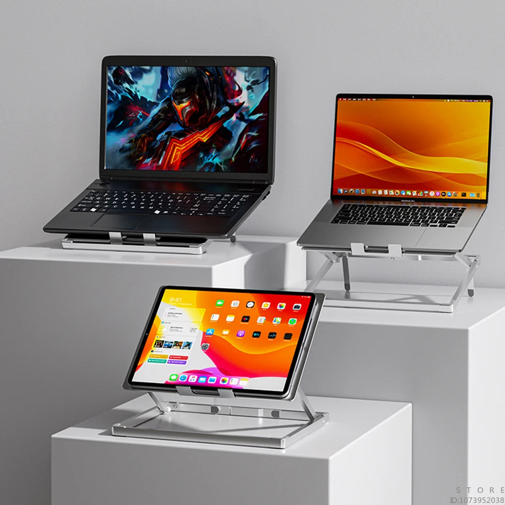 Adjustable Aluminum Laptop Stand – Foldable & Portable