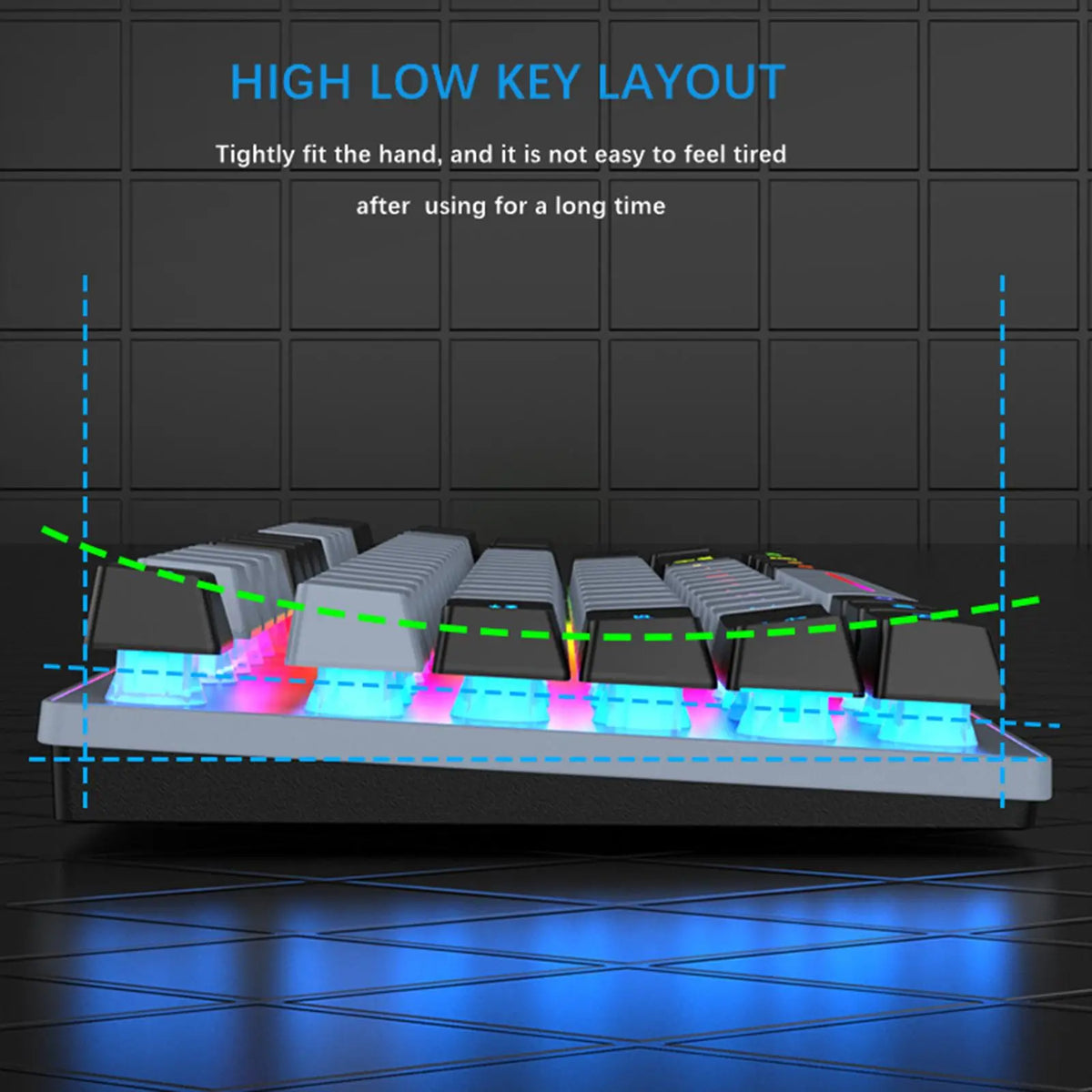 K10 87-Key LED Backlit Gaming Keyboard