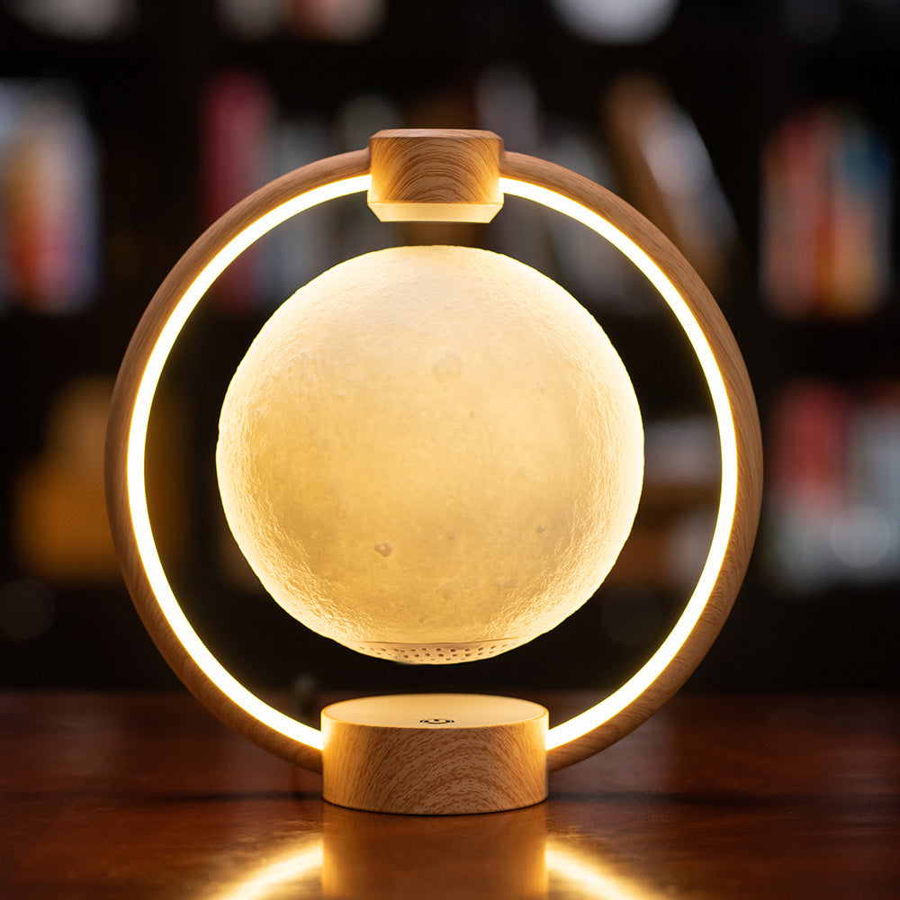 Magnetic Levitating Moon & Star Bluetooth Speaker Lamp