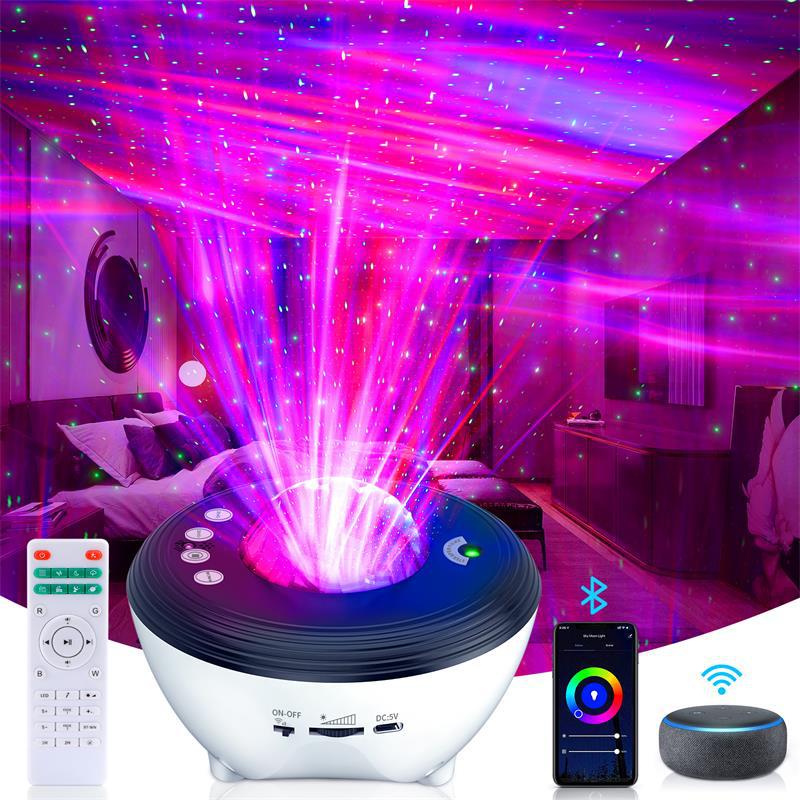 Smart Aurora Galaxy Projector with Bluetooth Speaker, App & Remote Control