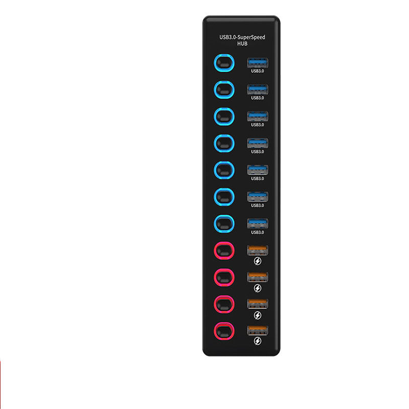 11-Port Powered USB 3.0 Hub with Individual Switches