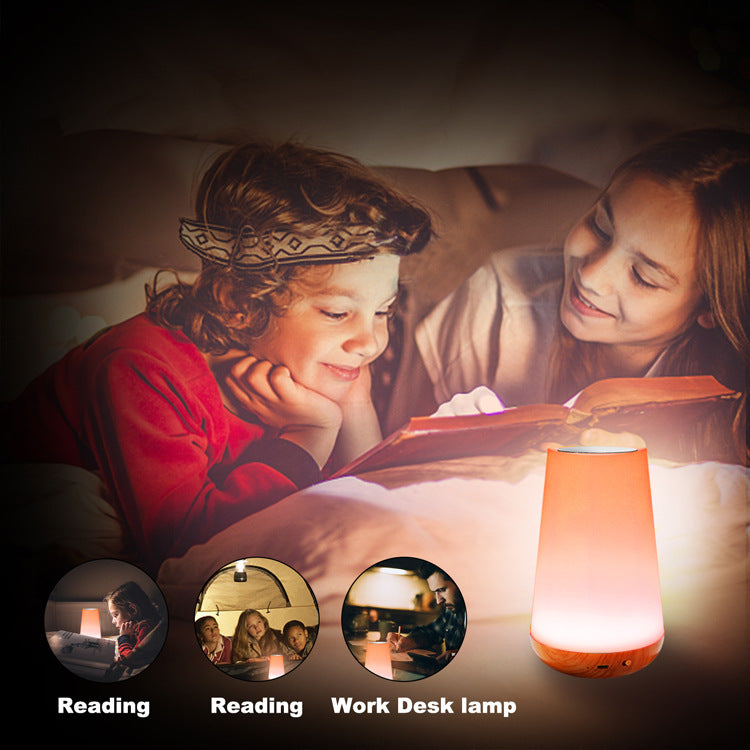 Rechargeable RGB Touch Bedside Lamp with Remote & Timer