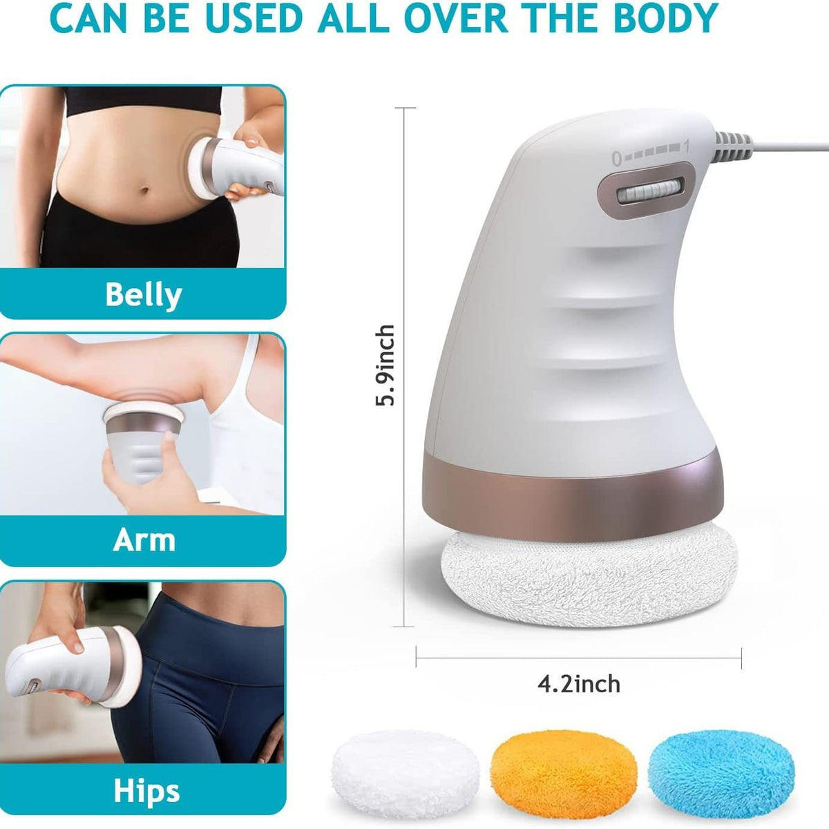 360° Rotating Electric Body Massager with Adjustable Vibration