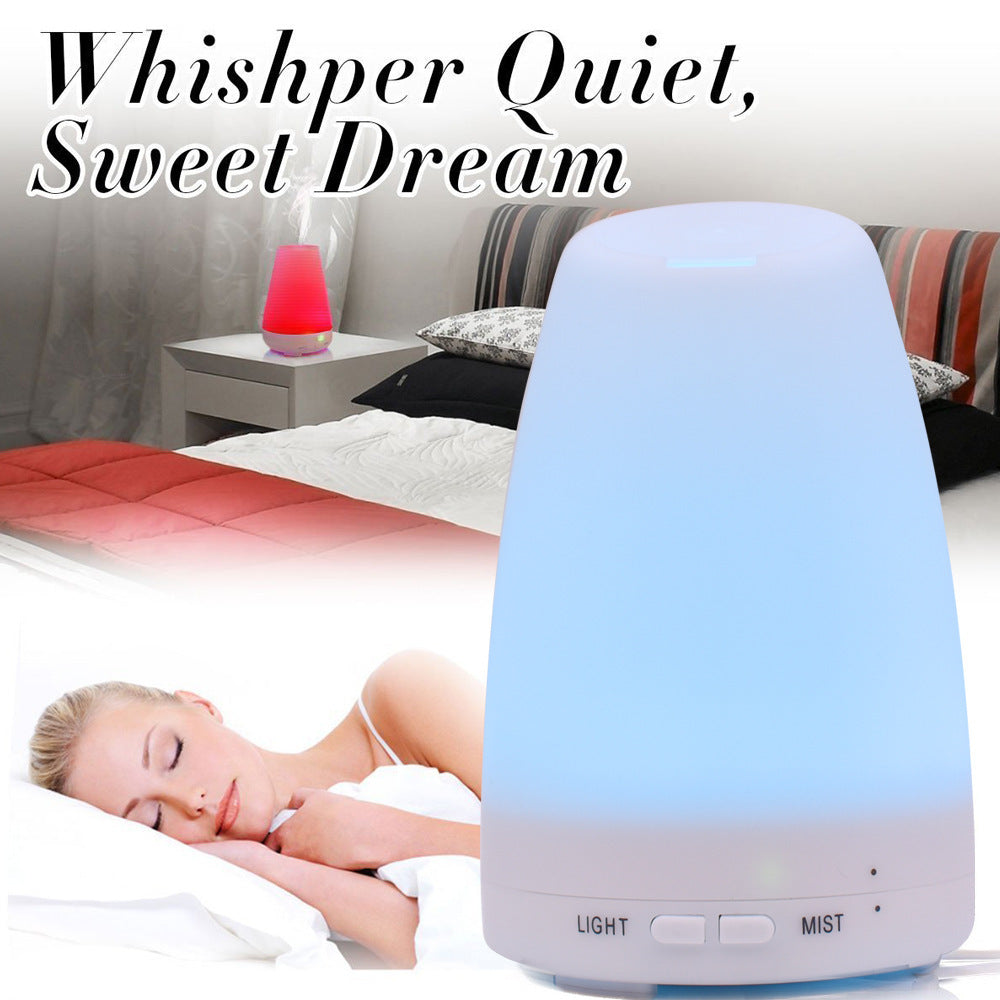 120ml Ultrasonic Aroma Diffuser & Humidifier with 7-Color LED Mood Light