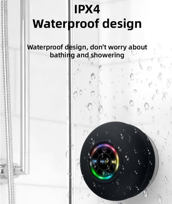 RGB Waterproof Bluetooth Shower Speaker