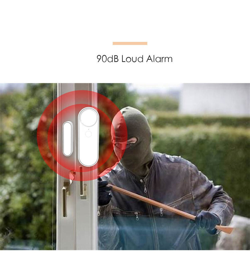 Smart WiFi Door & Window Sensor with 90dB Alarm
