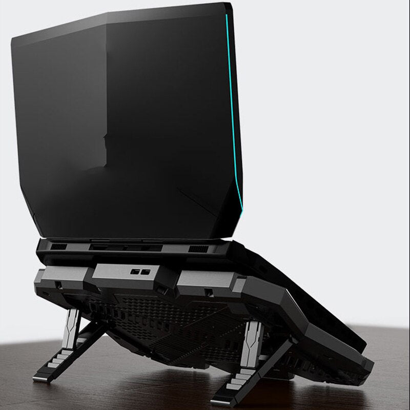 RGB Gaming Laptop Cooling Pad – 6 Fans, Adjustable Stand & LED Display