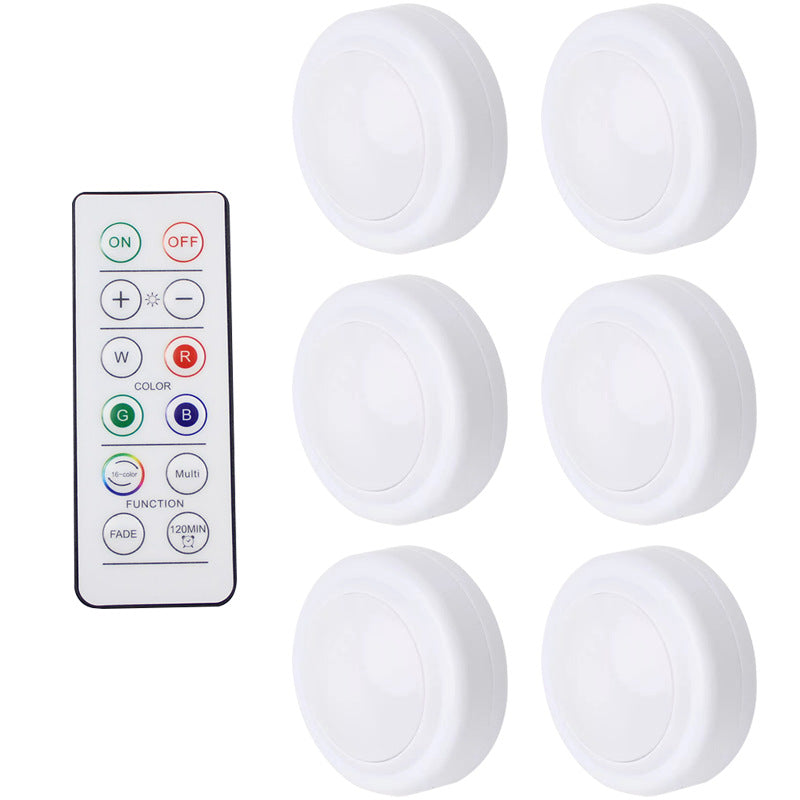 16-Color RGB Touch Puck Lights with Remote Control