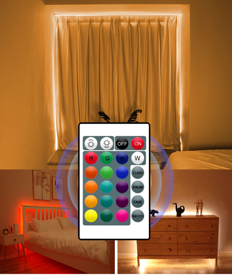 USB RGB LED TV Backlight Strip – Waterproof 5050 with 24-Key Remote