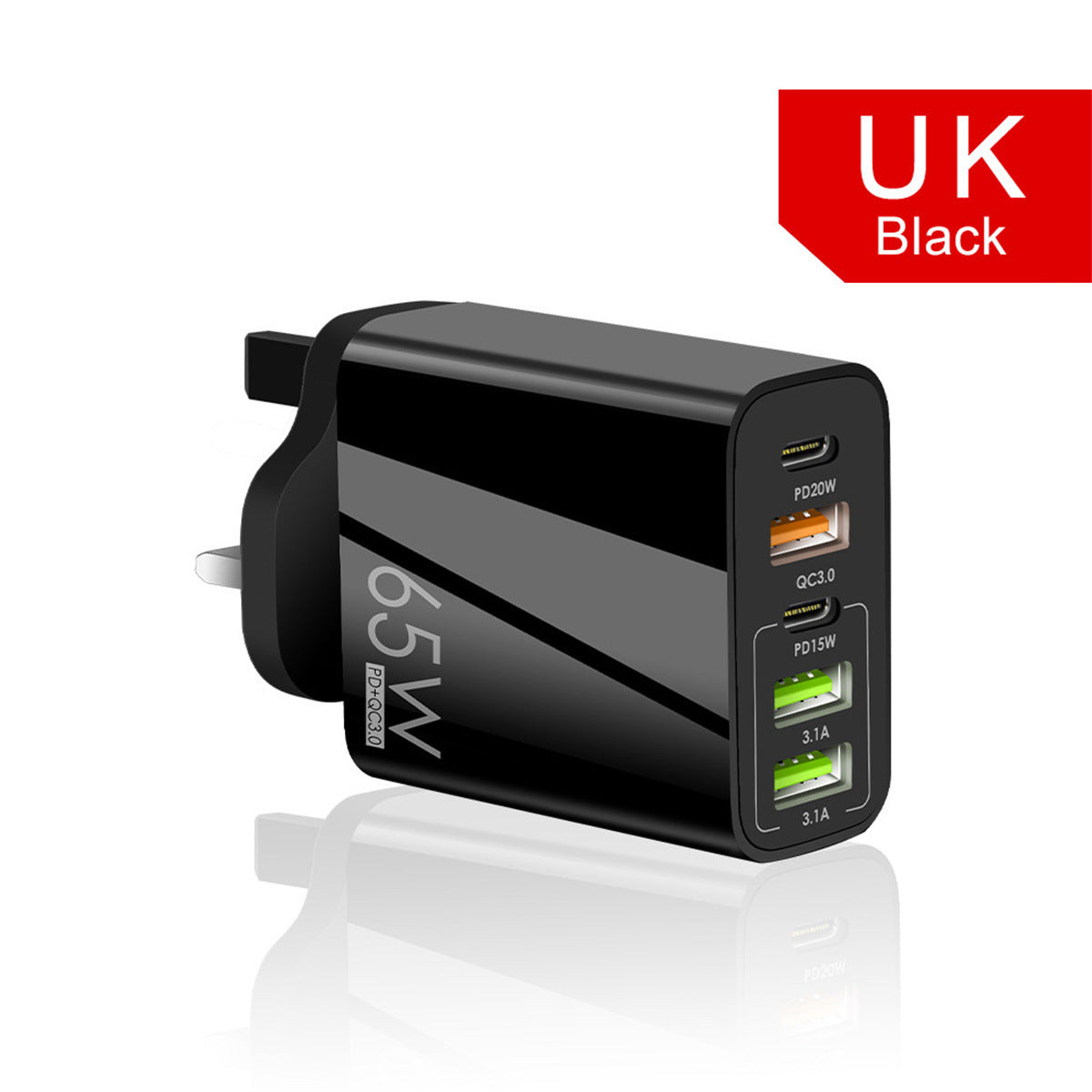 65W 5-Port USB Fast Charging Adapter – PD & QC 3.0