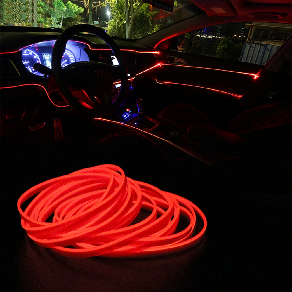 5M Neon EL Car Interior Ambient Light Strip