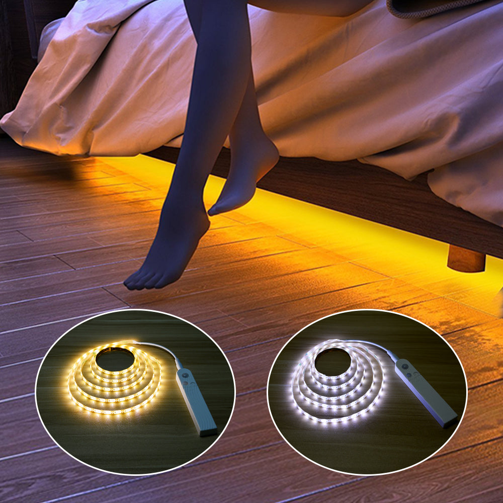 PIR Motion Sensor LED Strip Light – Under Cabinet, Stairs & Closet