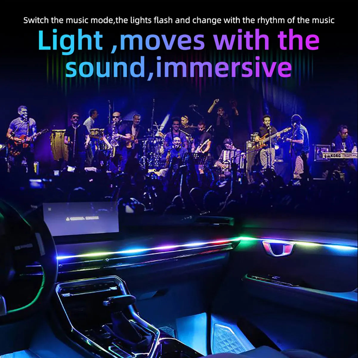 RGB Symphony Acrylic Car Interior Ambient Lights